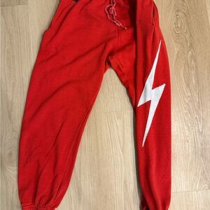 Aviator Nation Joggers with Lightning Bolt Medium